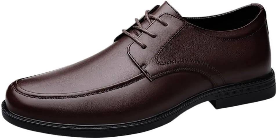 Men Dress Oxford Shoes Lace Up Casual Wingtip Synthetic Leather Business Tuxedo Wedding Non Slip Anti-Slip Formal