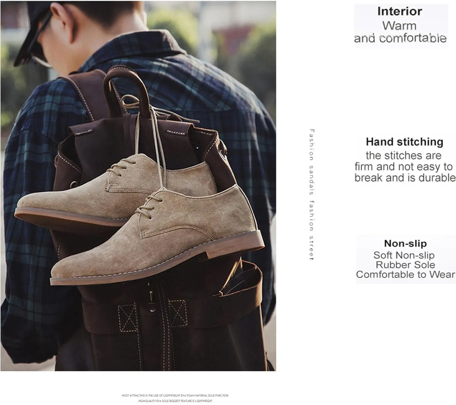 Men's Fashion British Style Suede Pointed Oxford Shoes Business Casual Comfortable Non-Slip Classic Dress Shoes