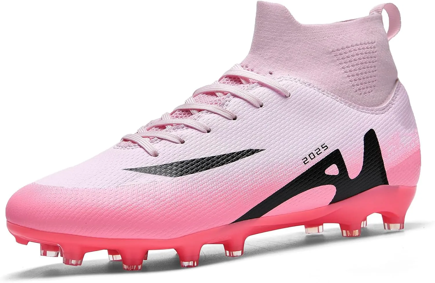Men's Soccer Shoes Football Cleats High-Tops Lace-Up Non-Slip Spikes Indoor Outdoor Sports Athletic Baseball Lacrosse Sneaker