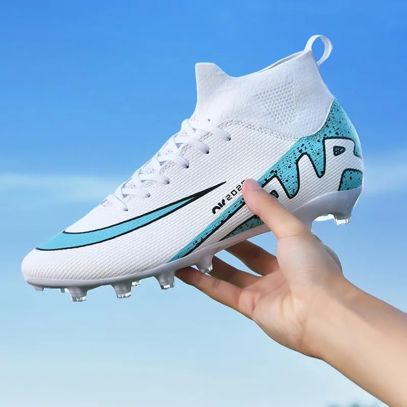 Men's Womens Indoor Soccer Shoes Football Cleats Low-Tops Lace-Up Non-Slip Spikes Sports Athletic Futsal TF Turf Sneaker