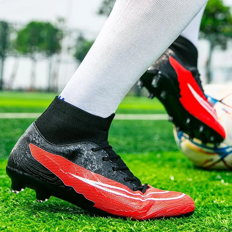 Men's Womens Indoor Soccer Shoes Football Cleats Low-Tops Lace-Up Non-Slip Spikes Sports Athletic Futsal TF Turf Sneaker