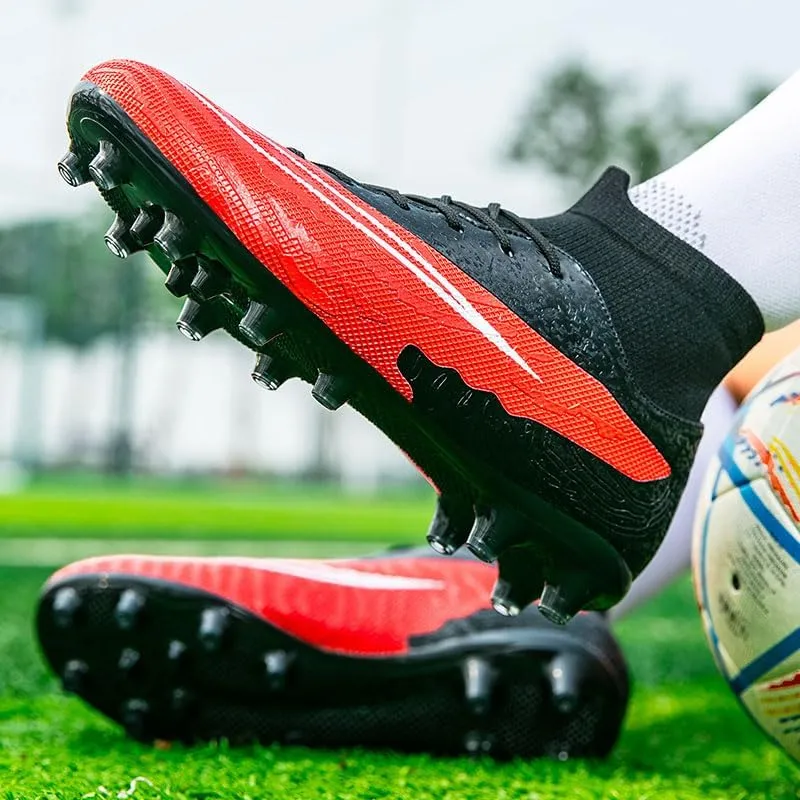 Men's Womens Indoor Soccer Shoes Football Cleats Low-Tops Lace-Up Non-Slip Spikes Sports Athletic Futsal TF Turf Sneaker