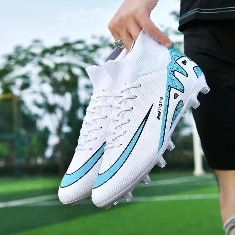 Men's Womens Indoor Soccer Shoes Football Cleats Low-Tops Lace-Up Non-Slip Spikes Sports Athletic Futsal TF Turf Sneaker