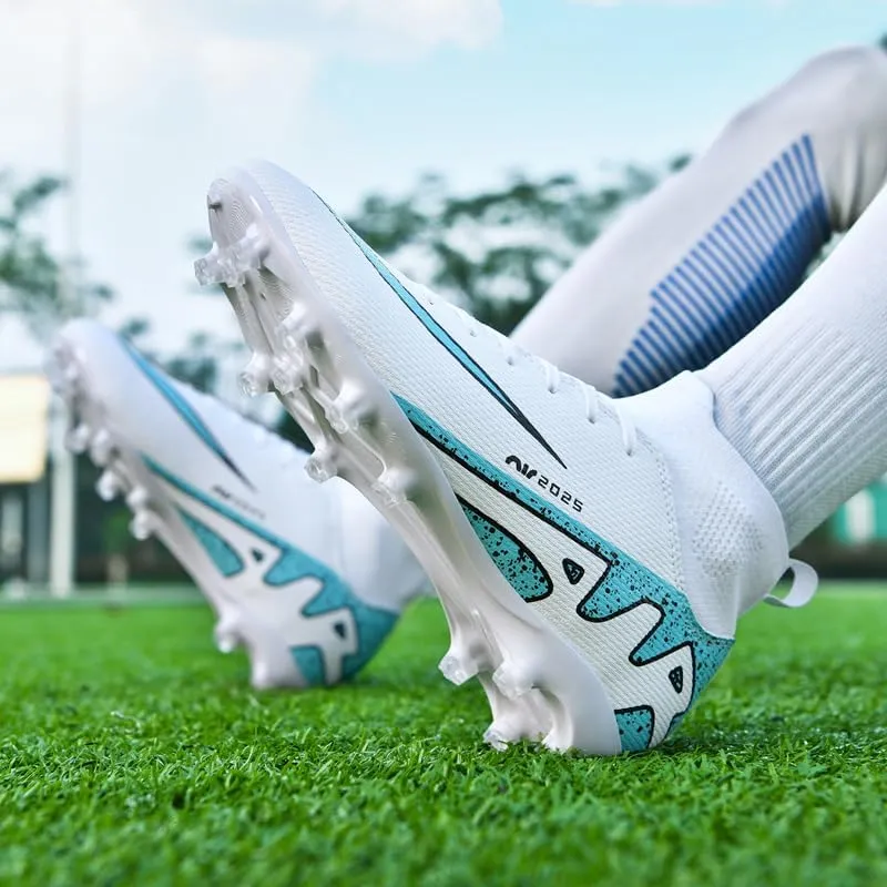 Men's Womens Indoor Soccer Shoes Football Cleats Low-Tops Lace-Up Non-Slip Spikes Sports Athletic Futsal TF Turf Sneaker