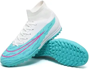 Men's Womens Indoor Soccer Shoes Football Cleats Low-Tops Lace-Up Non-Slip Spikes Sports Athletic Futsal TF Turf Sneaker