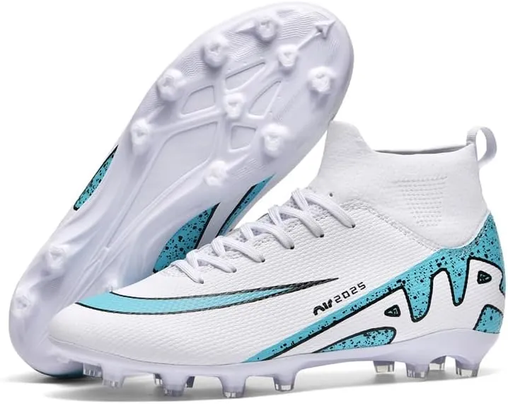 Men's Womens Indoor Soccer Shoes Football Cleats Low-Tops Lace-Up Non-Slip Spikes Sports Athletic Futsal TF Turf Sneaker