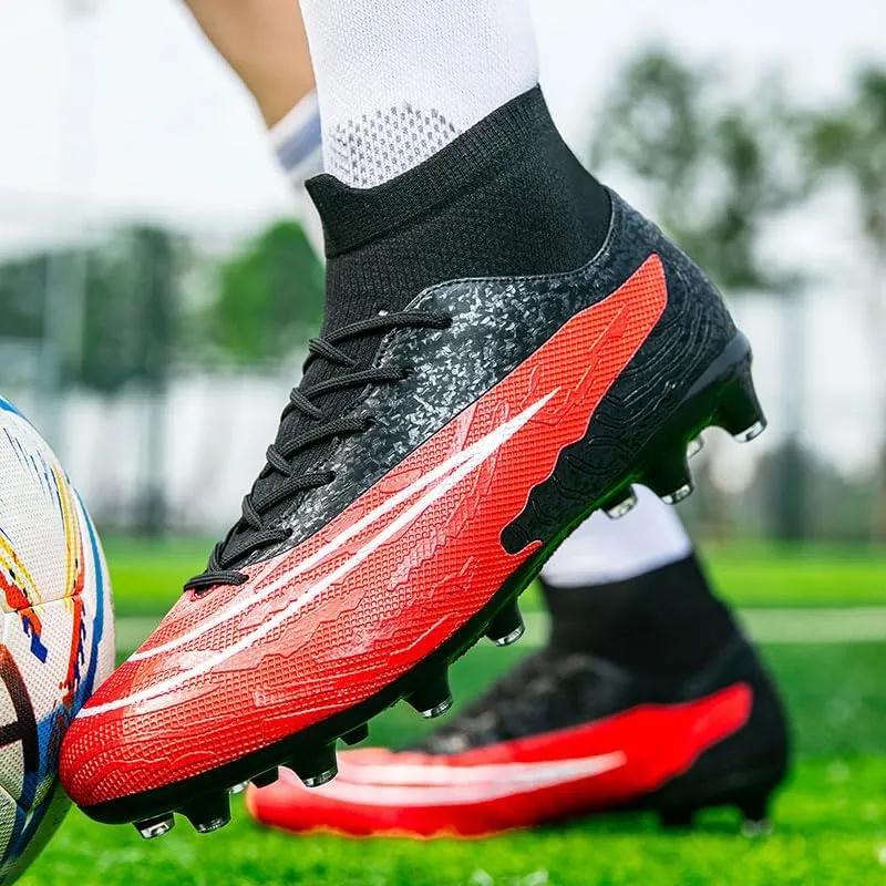 Men's Womens Indoor Soccer Shoes Football Cleats Low-Tops Lace-Up Non-Slip Spikes Sports Athletic Futsal TF Turf Sneaker