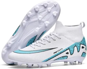Men's Womens Indoor Soccer Shoes Football Cleats Low-Tops Lace-Up Non-Slip Spikes Sports Athletic Futsal TF Turf Sneaker