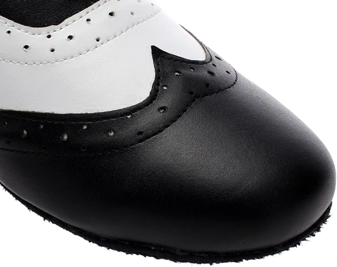 Minishion Dancing Shoes for Men 1" Standard Heel Leather Ballroom Dance Shoes