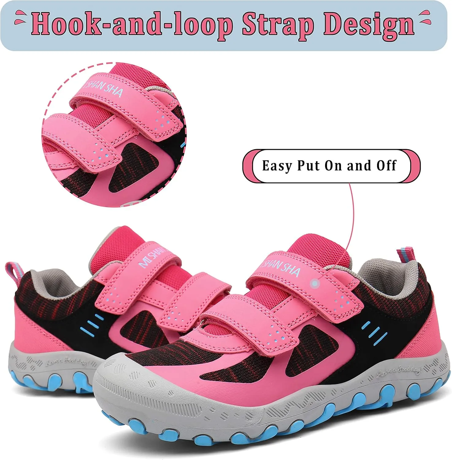 Mishansha Kids Hiking Boots Toddler Girls Boys Hiking Shoes Water-Resistant Anti-Collision Non-Slip Athletic Outdoor Trekking Boots