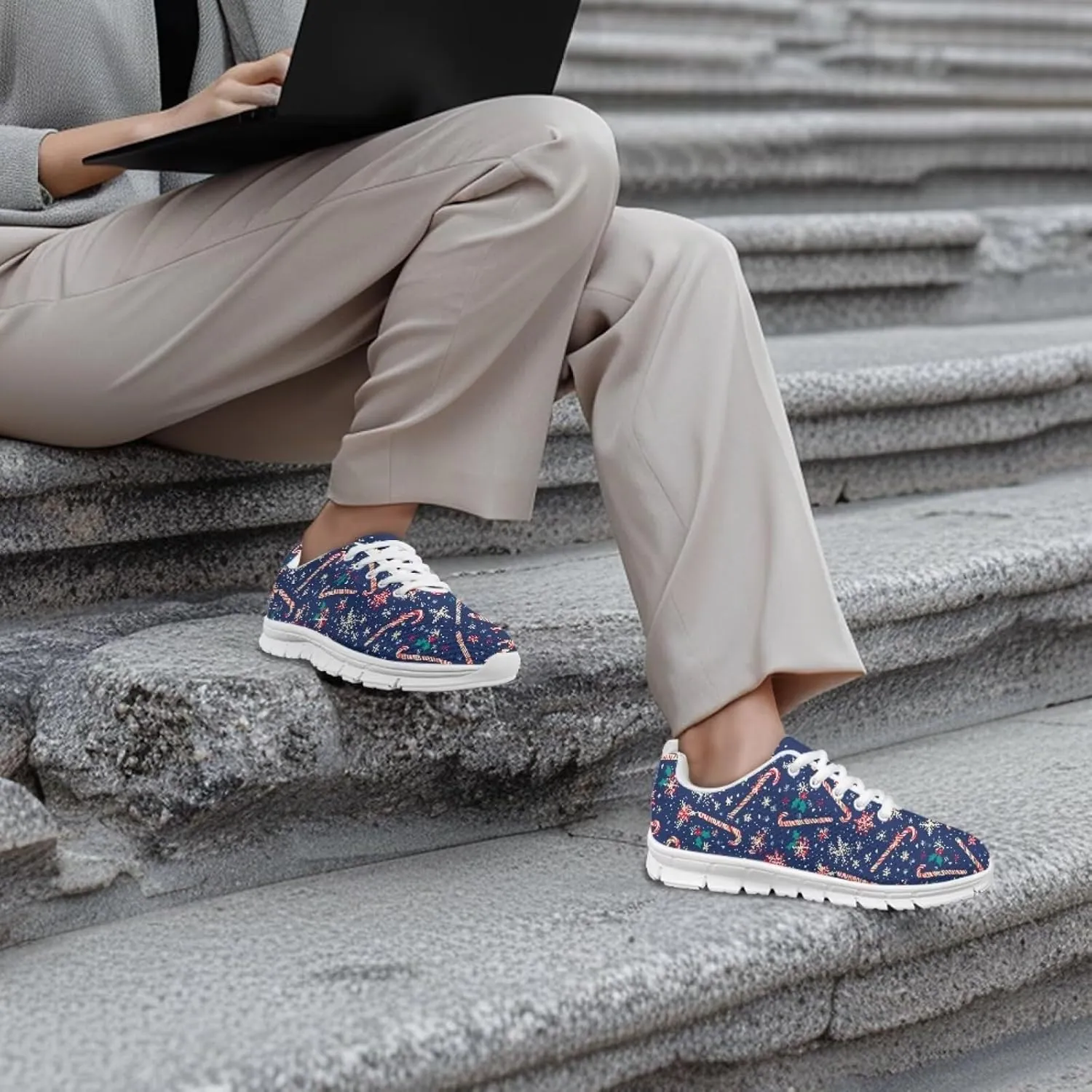 Modysero Lightweight Fashion Shoes for Women Non Slip Lace Up Shoes Soft Breathable Womens Tennis Sneakers