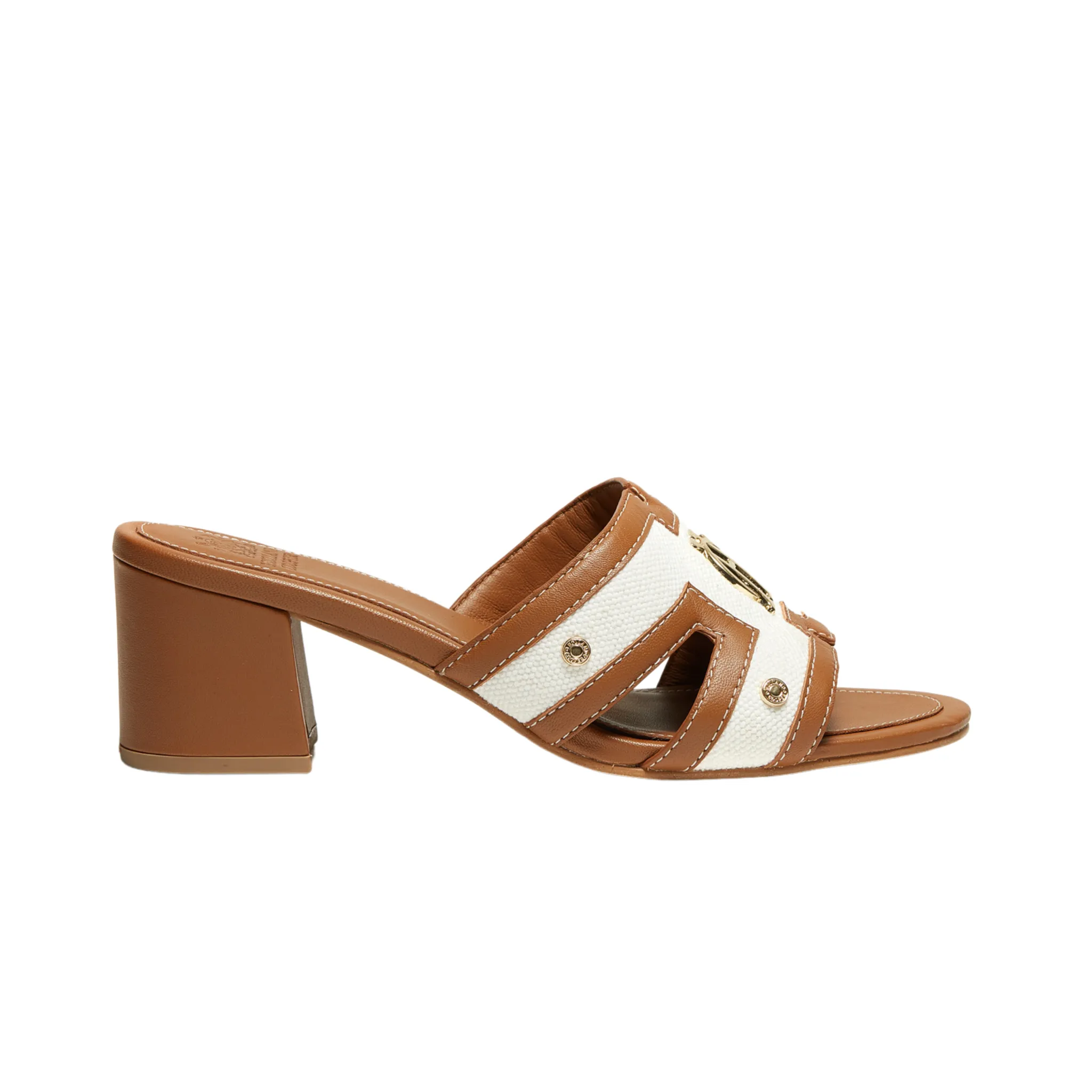 Monogram Mule Tan Canvas
