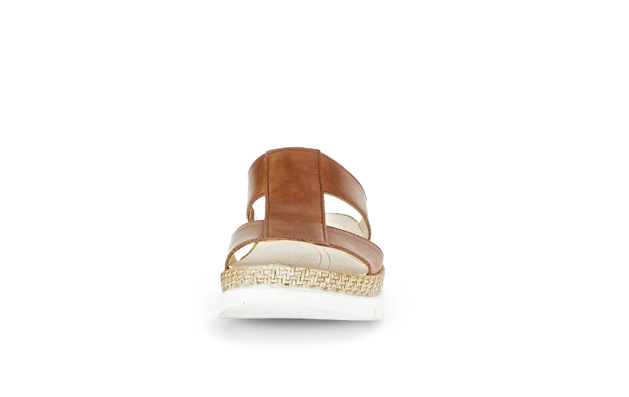 Mules cognac en cuir