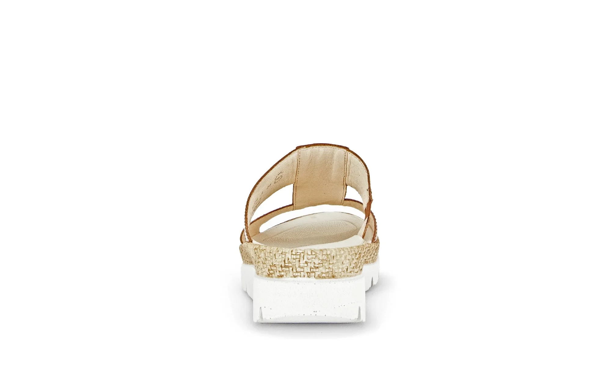 Mules cognac en cuir
