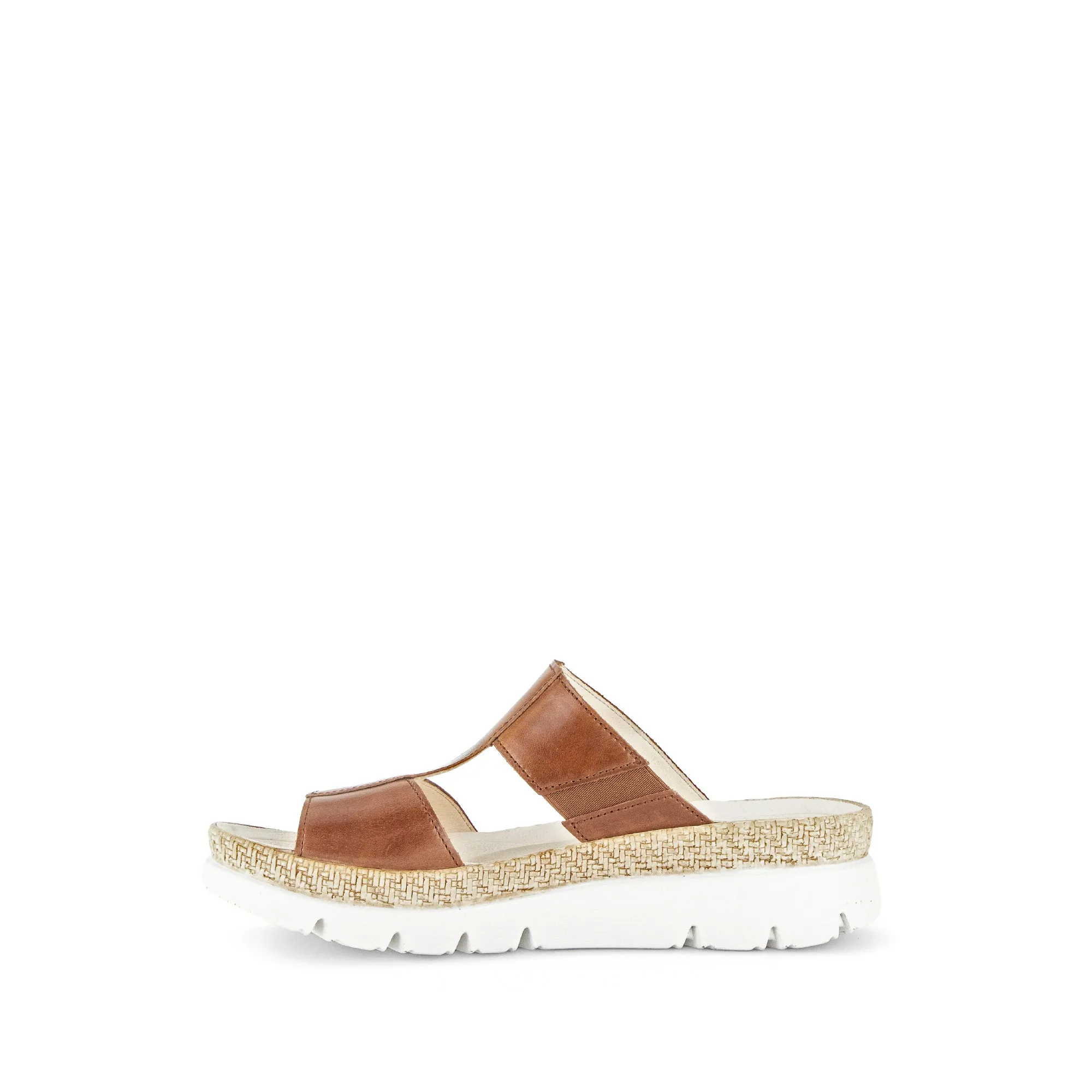 Mules cognac en cuir