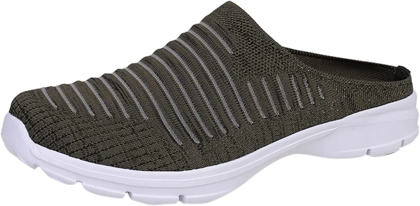 Mules for Women 2025 Backless Walking Sneakers Running Shoes for Women Comfort Slip On Shoes Casual Black Sneakers Tennis Shoe Loafers Casual Slip On