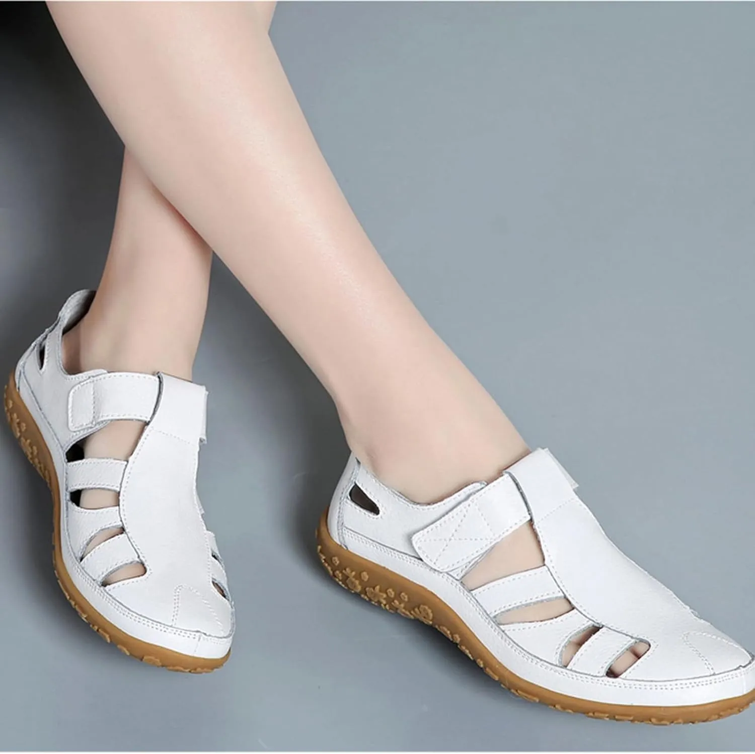 Mules for Women Wedge Sandals Comfortable Dressy Summer Closed Toe Casual Slip On Shoes with Adjustable Hook Loop Alicegana Comfort on Walking Orthopedic Low Heel Sandal Mule Slippers Clogs