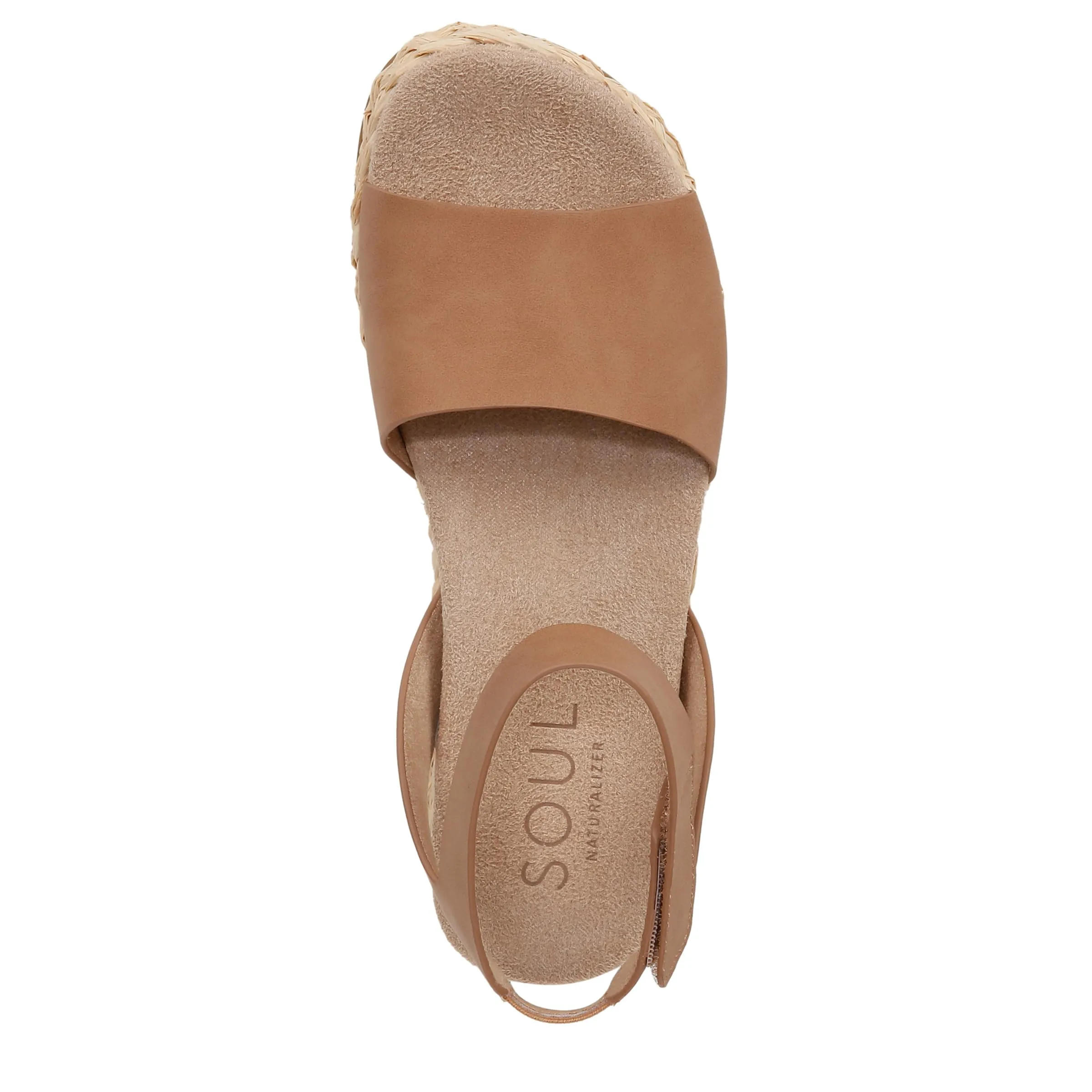 Naturalizer SOUL Womens Deara Platform Flat Sandal Flat Sandal Cookie Dough Tan 9.5 M