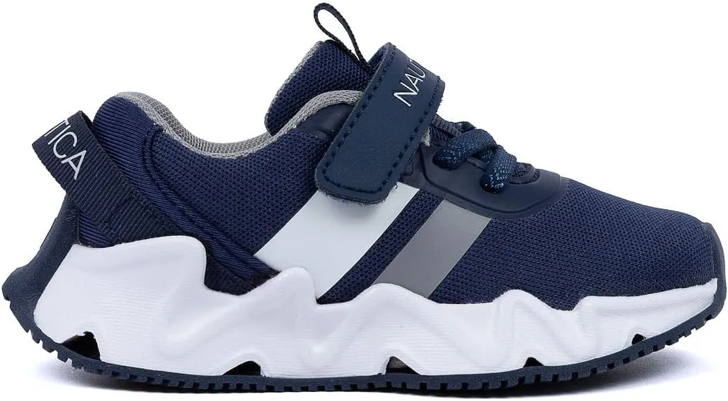 Nautica Kids Fashion Sneaker Athletic Running Shoe with One Strap |Boys - Girls|(Toddler/Little Kid)