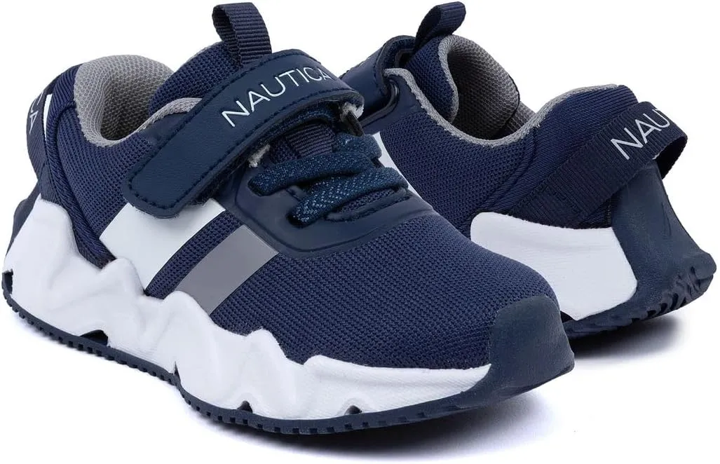 Nautica Kids Fashion Sneaker Athletic Running Shoe with One Strap |Boys - Girls|(Toddler/Little Kid)