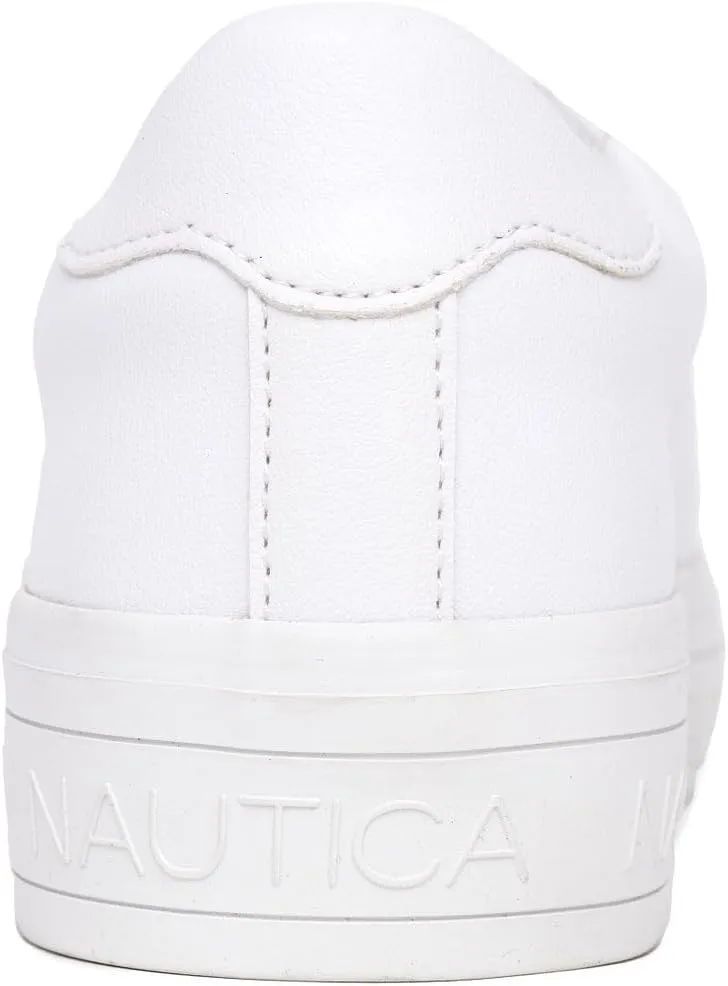 Nautica Women’s Lace-Up Fashion Sneakers – Low-Top Casual Walking & Tennis Shoes with Platform or Regular Heel