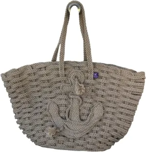 Nomadic State of Mind Nissi Beach Bag for Women | Handmade Woven Rope Shoulder Bag | Reusable Grocery Tote Handbag | Durable