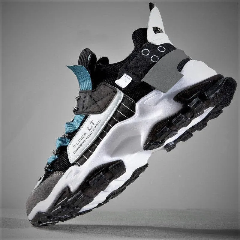 Non-Slip Sneakers with White Lace