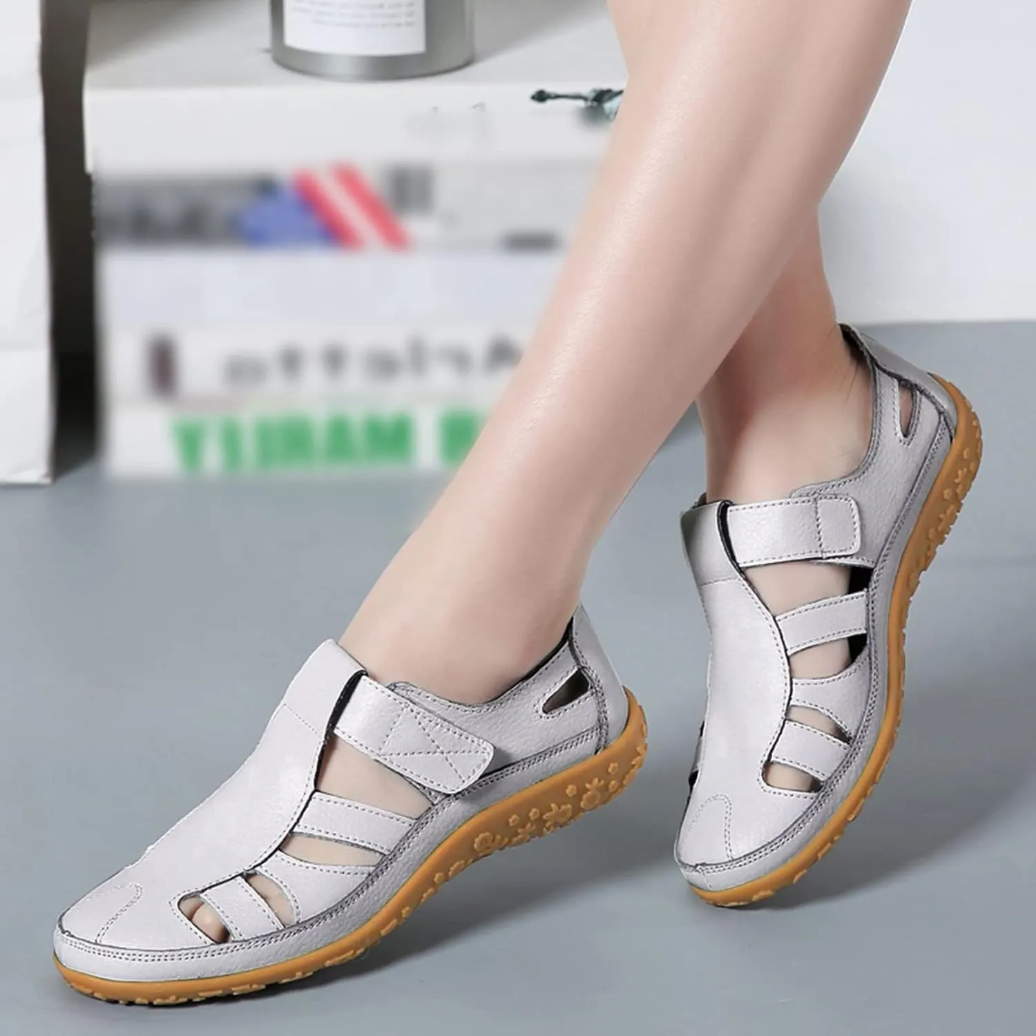 Orthopedic Sandals for Women Arch Support Summer Gladiator Sandals Closed Toe Hollow Sandal Comfort Soft Cushion Shoes