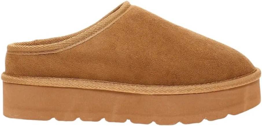 OUTWOODS Women Clog Slippers Closed Toe Fur Lined Slip On Clog Mule Slippers