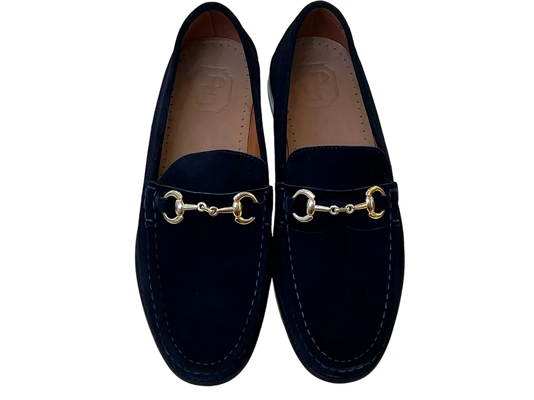 Pelle Line 6444- Buckle loafer -Black Suede