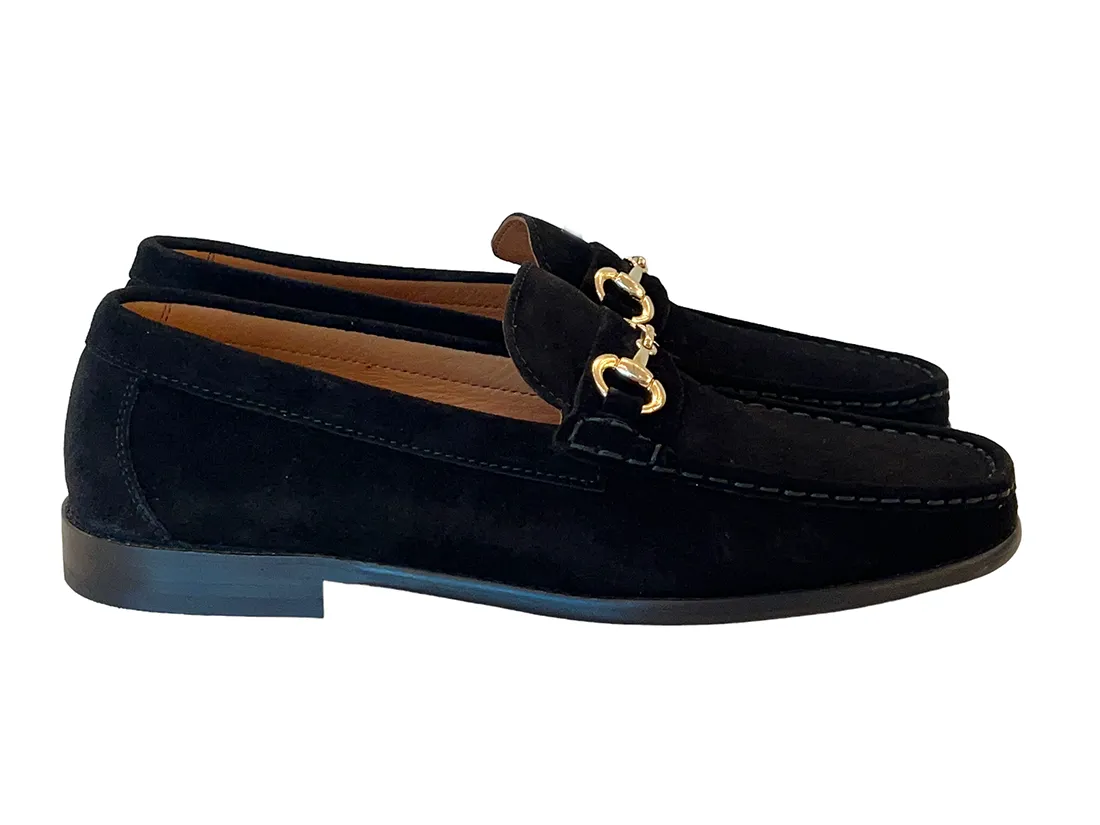 Pelle Line 6444- Buckle loafer -Black Suede