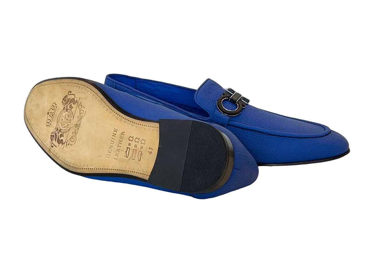 Pelle Line 6472- Buckle loafer -Blue
