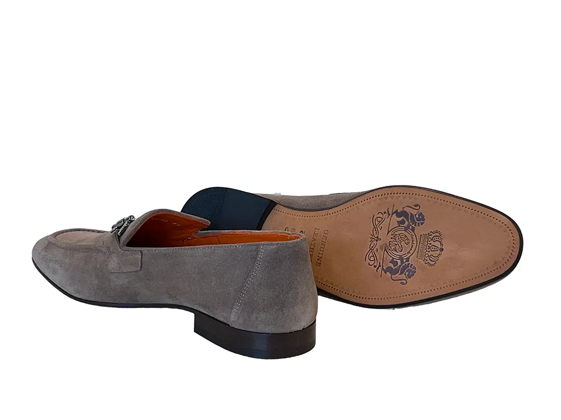 Pelle Line 6472- Buckle loafer -Taupe Suede