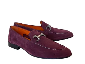 Pelle Line 6472- Buckle loafer -Wine Suede