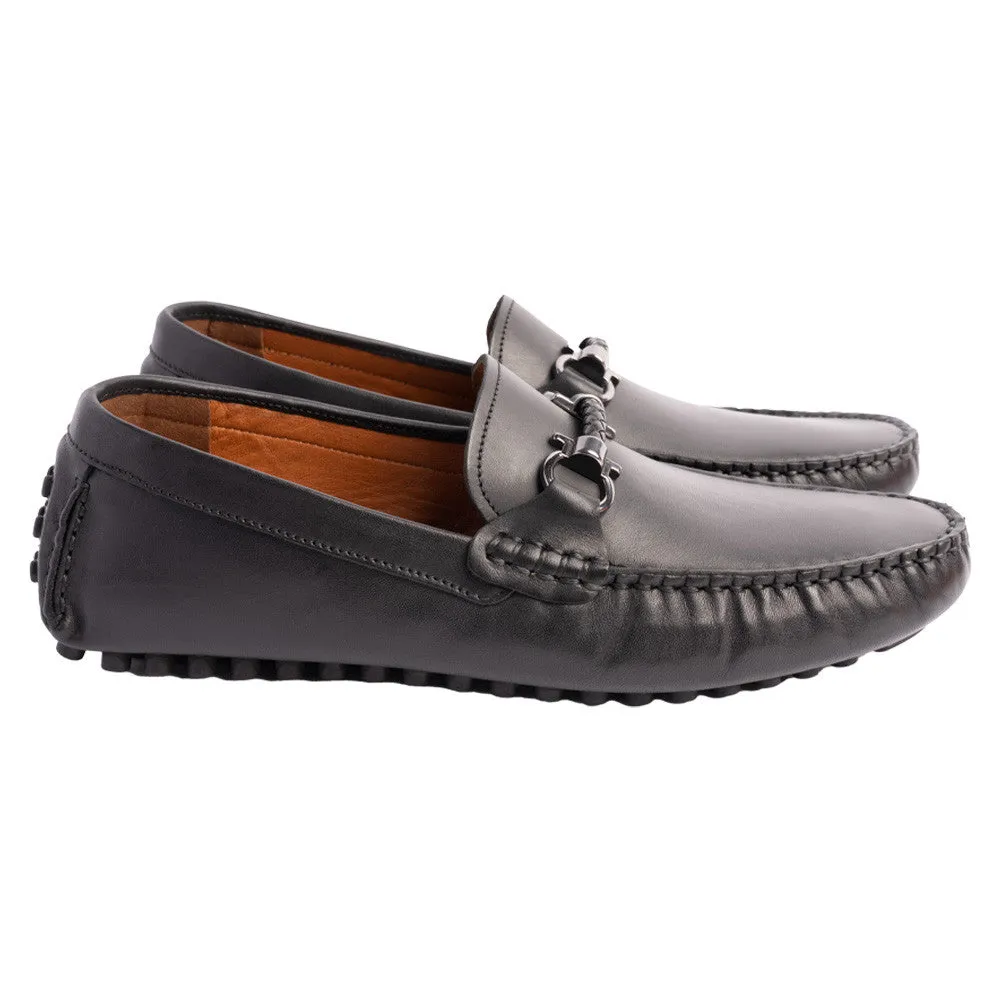 Pelle Line Palm beach Driving shoes- Black