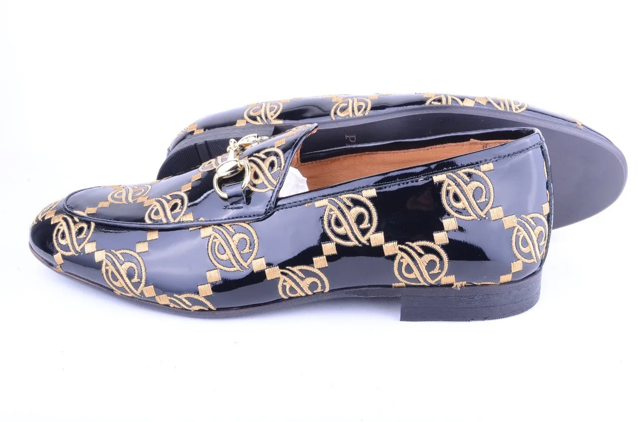 Pelle Line-  Tristan Bit Buckle loafer -Black Patent