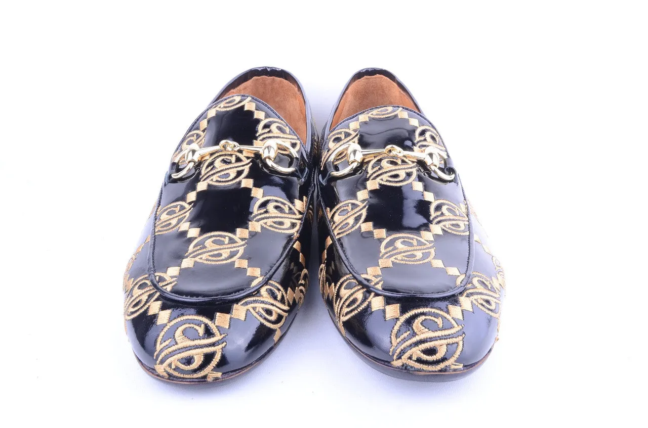 Pelle Line-  Tristan Bit Buckle loafer -Black Patent