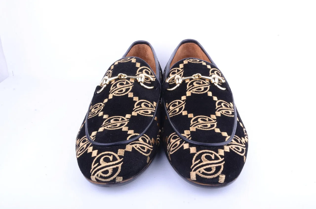 Pelle Line-  Tristan Bit Buckle loafer -Black Suede
