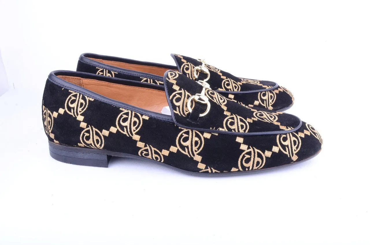 Pelle Line-  Tristan Bit Buckle loafer -Black Suede