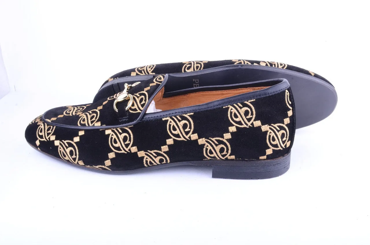 Pelle Line-  Tristan Bit Buckle loafer -Black Suede