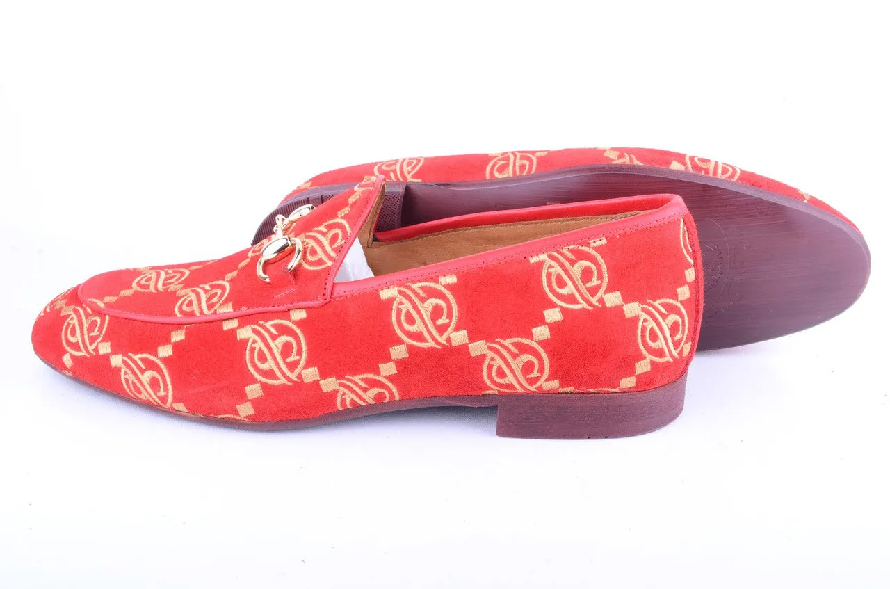 Pelle Line-  Tristan Bit Buckle loafer -Red Suede