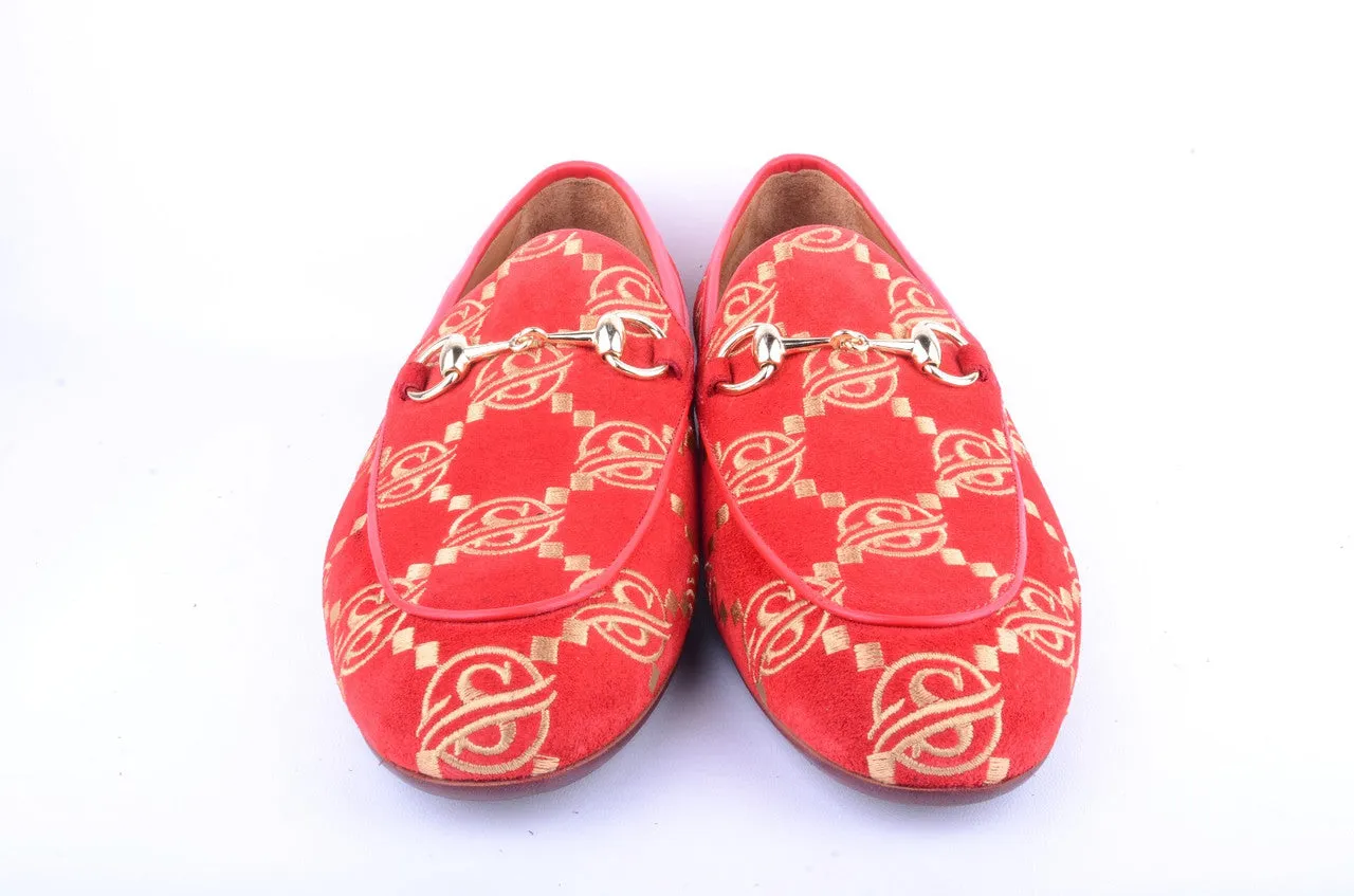 Pelle Line-  Tristan Bit Buckle loafer -Red Suede