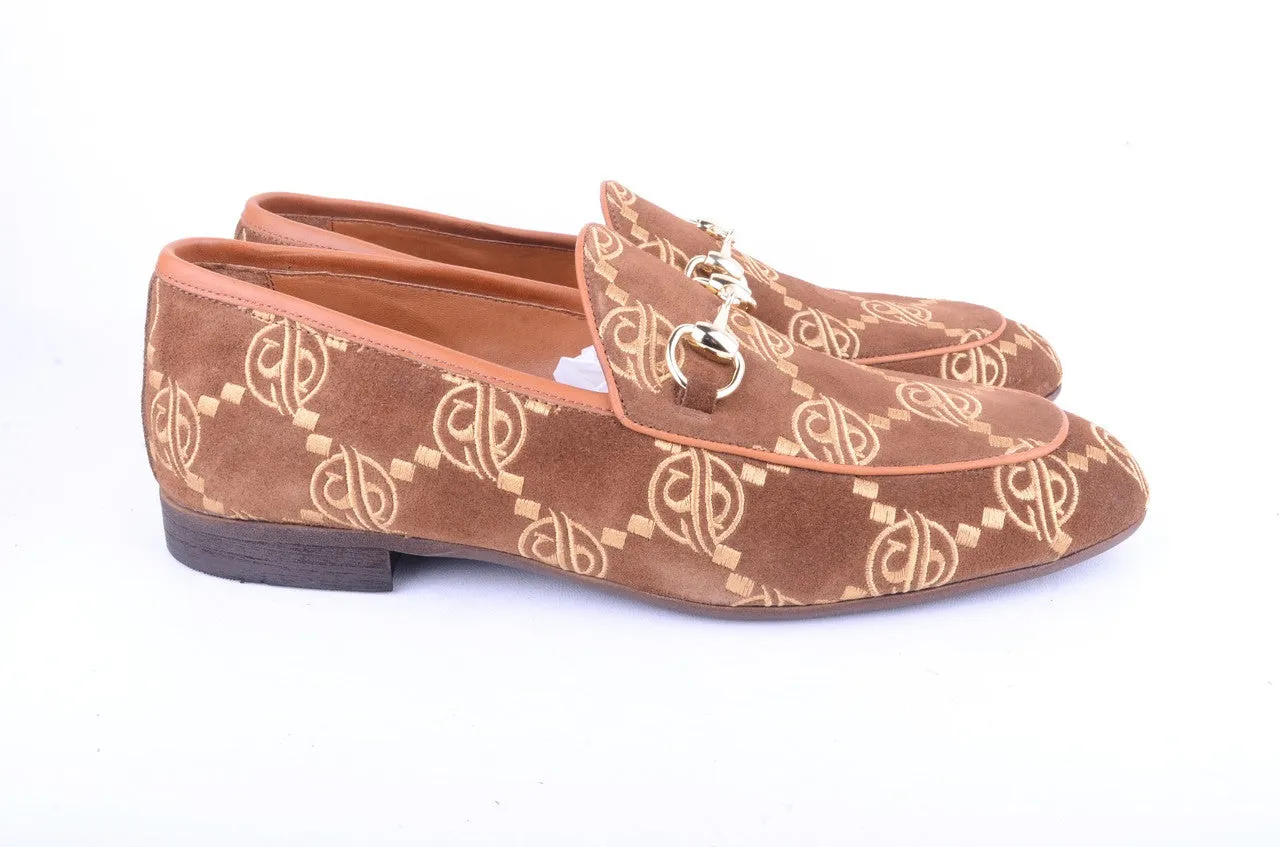 Pelle Line-  Tristan Bit Buckle loafer -Tan Suede