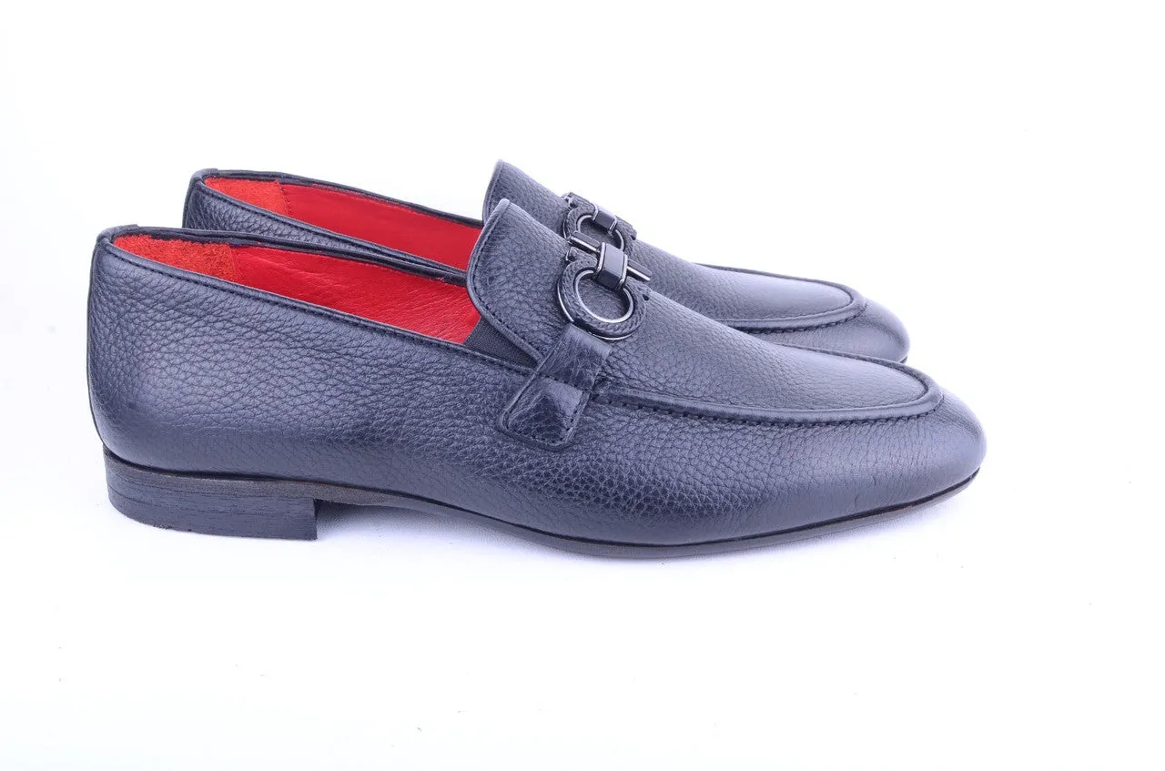 Pelle Line Wilson- Buckle loafer -Navy