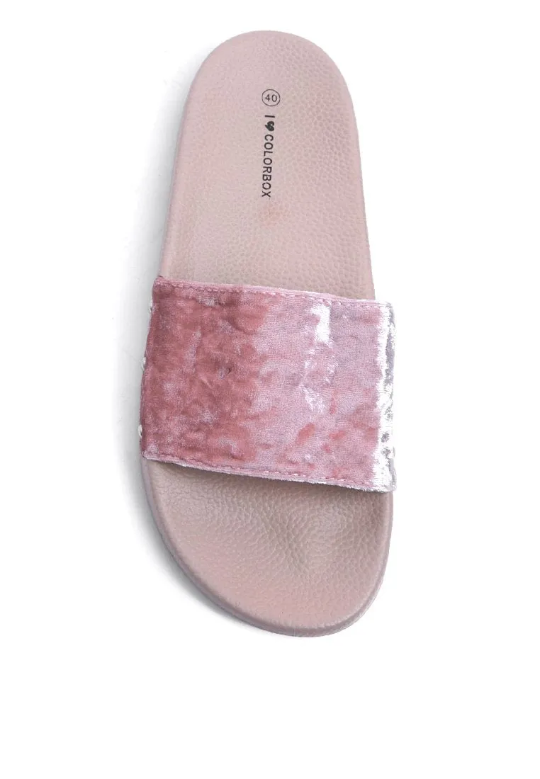 Pink Velvet Sandal
