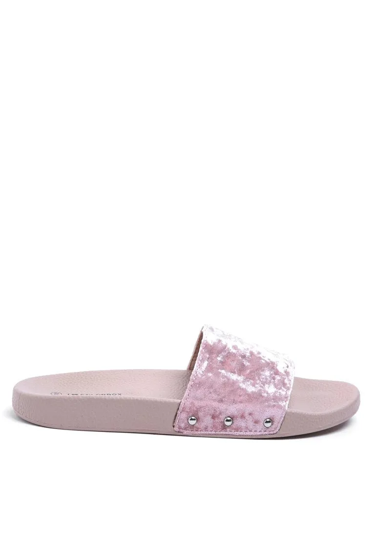 Pink Velvet Sandal