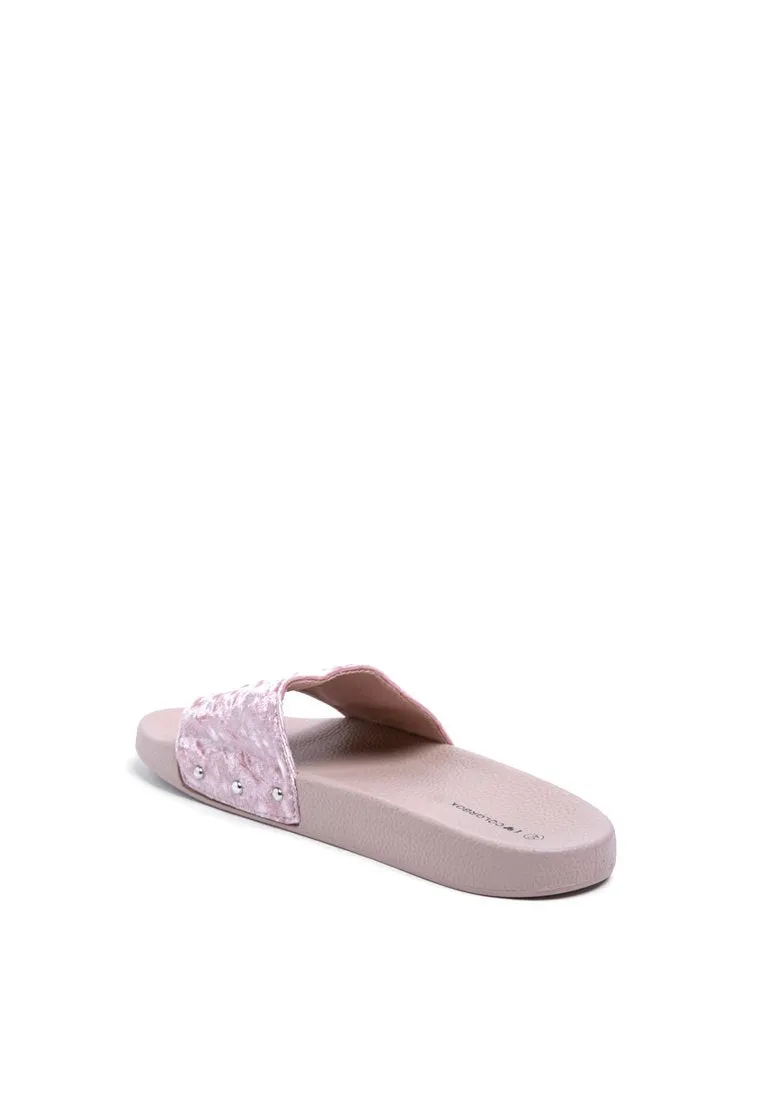 Pink Velvet Sandal