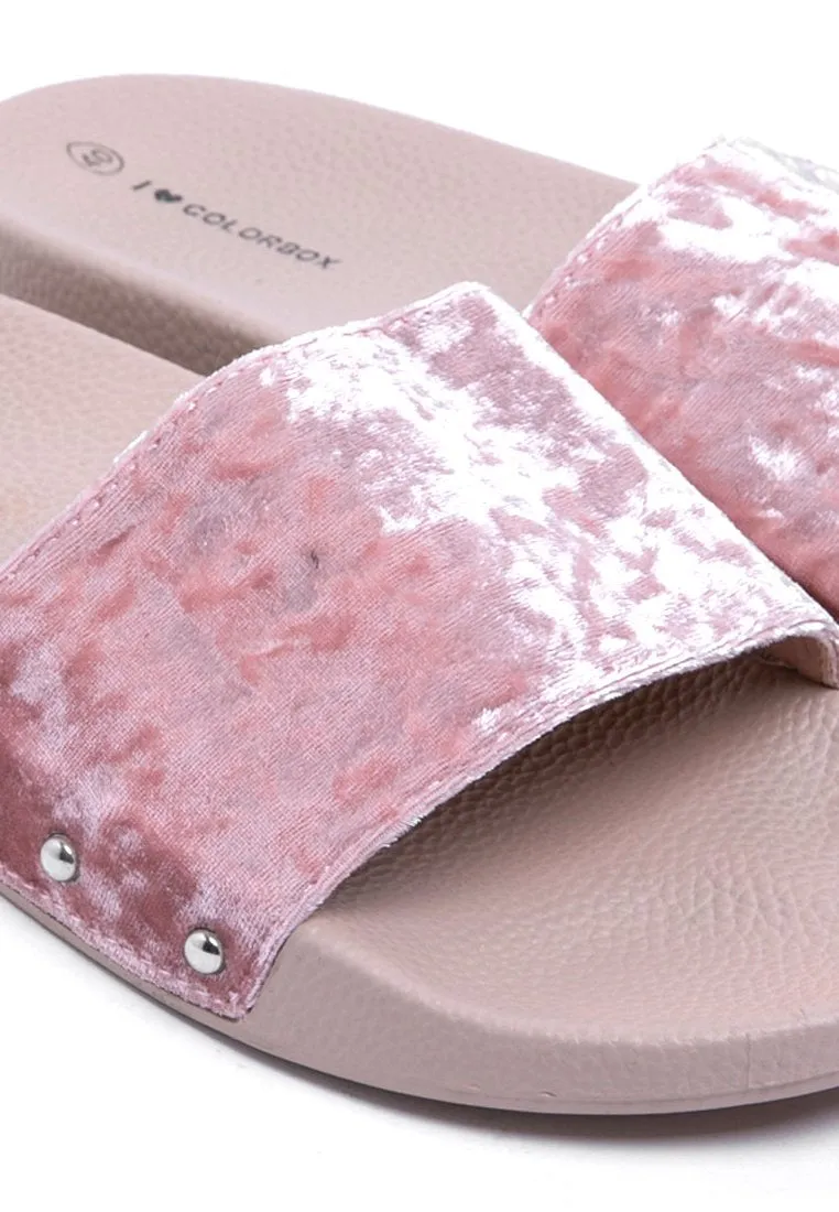 Pink Velvet Sandal