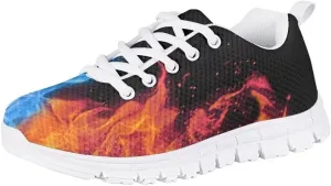 Pinupub Unisex-Child Running Shoes Non Slip Lace Up Sneakers Cute Print Casual Tennis Athletic Shoes