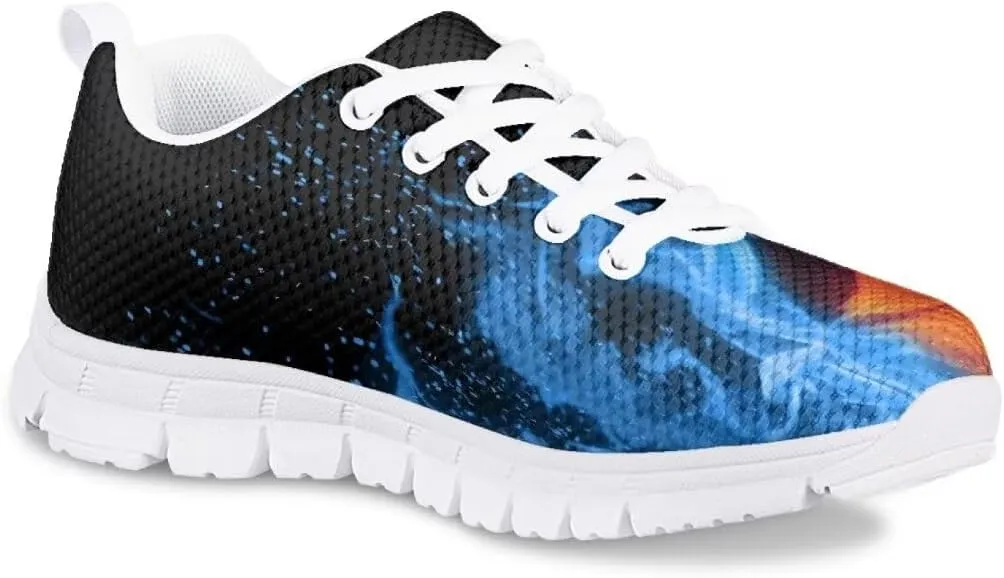 Pinupub Unisex-Child Running Shoes Non Slip Lace Up Sneakers Cute Print Casual Tennis Athletic Shoes